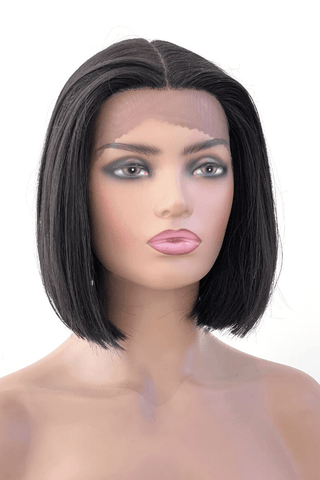 10inch Straight Bob Lace Front Synthetic Glueless Wig