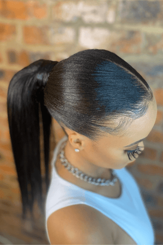 Brazilian Straight Hair Extension 18inch Wrap Around Ponytail
