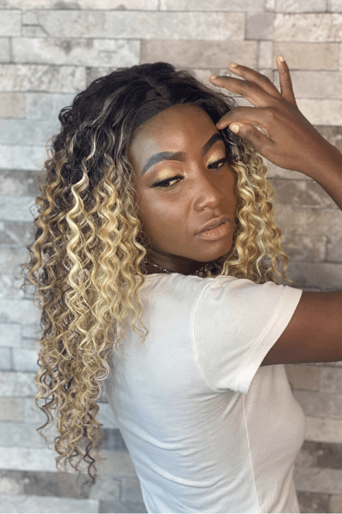 Blonde ombre synthetic shop wig
