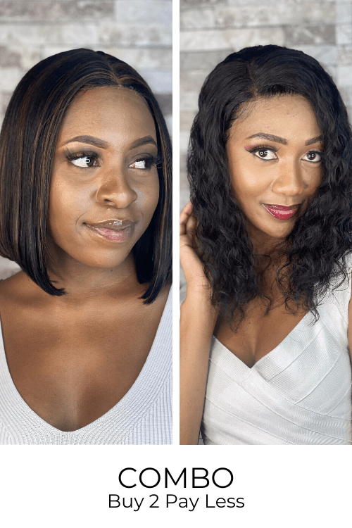 Combo 10inch Brazilian Bob Balayage 14inch Brazilian Frontal