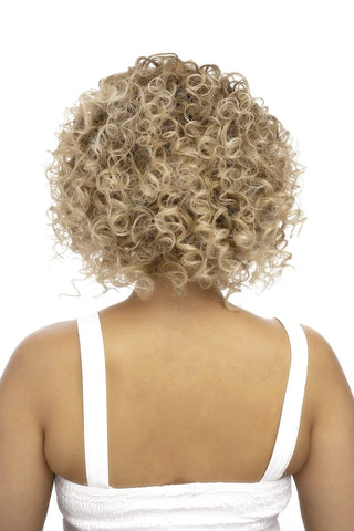 Short Curly 10inch Synthetic Hair Wig Blond Highlights