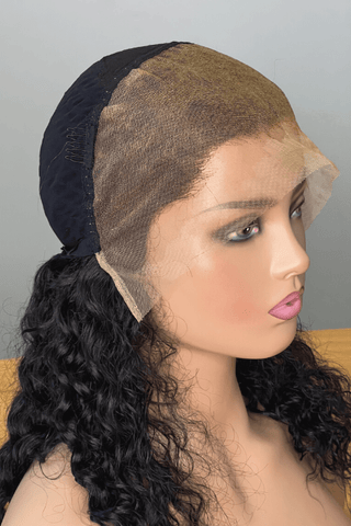 18inch Brazilian Hair Loose Wave Frontal Lace Wig Natural Black