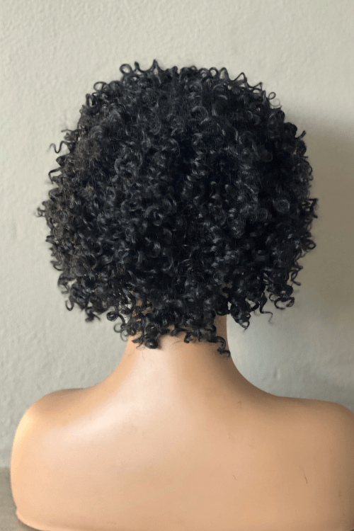 Curly Synthetic Wig Black Wig Short Curly Synthetic Hair Wig Natural Black