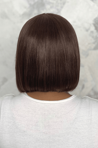 Peruvian Hair Bob Wig Straight 10inch Fringe
