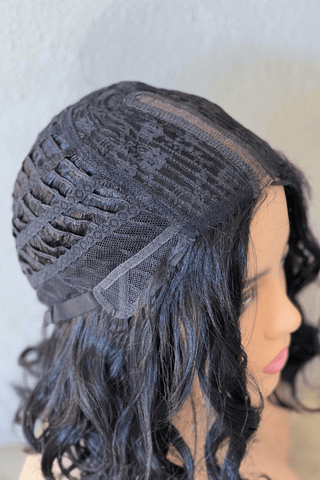 Short Wavy Bob 12inch Synthetic Hair Natural Black