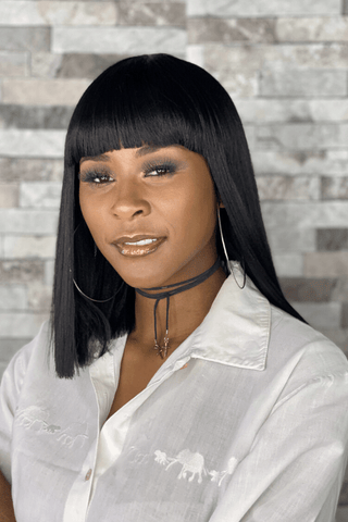 Fringe Bob 13inch Straight Synthetic Hair Wig Natural Black