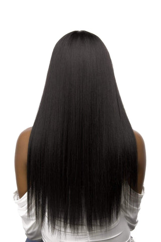 Natural Black Straight Synthetic Hair Fringe Wig 24inch-28inch