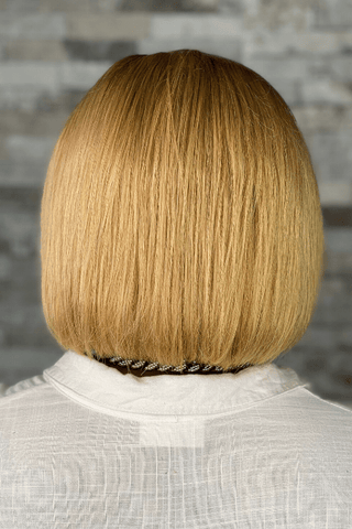 Honey Blond 8inch Straight 4x4 Closure Lace Wig
