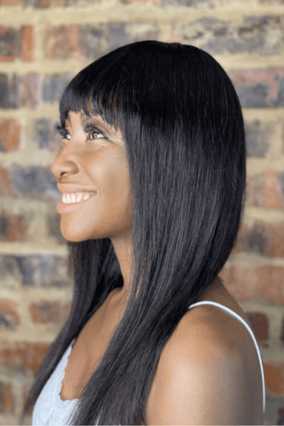 Brazilian Hair Straight Fringe Wig 20inch