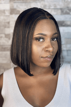 Straight bob cut wig deals