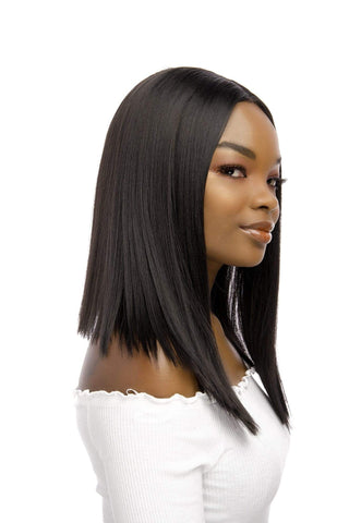 Short Bob 14inch Straight Synthetic Hair Wig Natural Black