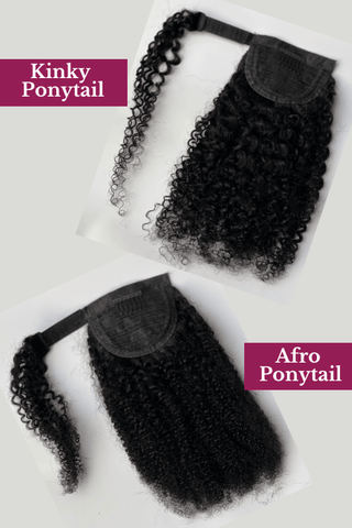 Brazilian Curly Hair Extension 18inch Wrap Around Ponytail