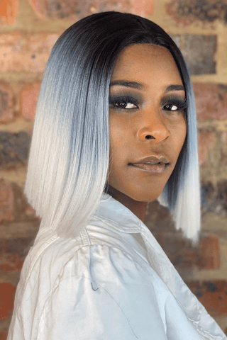 Grey ombre wig hot sale