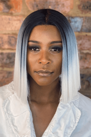 Grey wig bob best sale