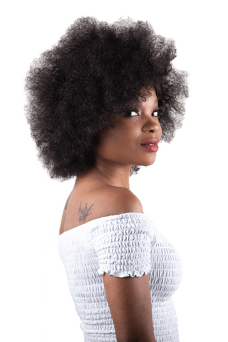 Peruvian hair Wig Afro curl 14inch Natural black