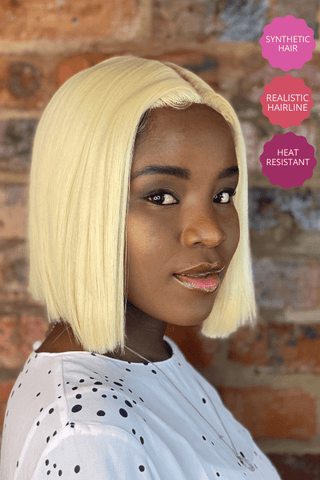 Blond Bob Lace Front 10inch Synthetic Wig