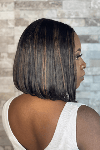 Combo: 10inch Brazilian Bob Balayage + 14inch Brazilian Frontal Loose Wave