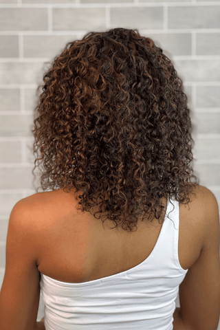 12inch Peruvian Water Wave Fringe Wig Balayage