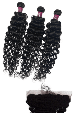 24inch Peruvian hair Bundles Water Wave