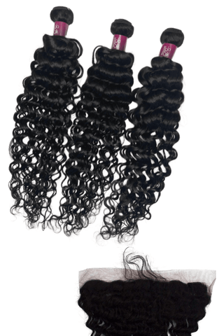 24inch Peruvian hair Bundles Water Wave