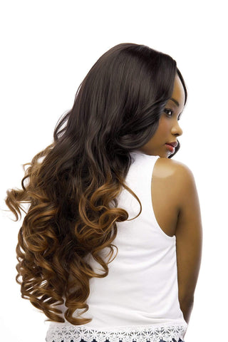 Long Curly 26inch Lace Front Synthetic Hair Wig Ombre Toffee