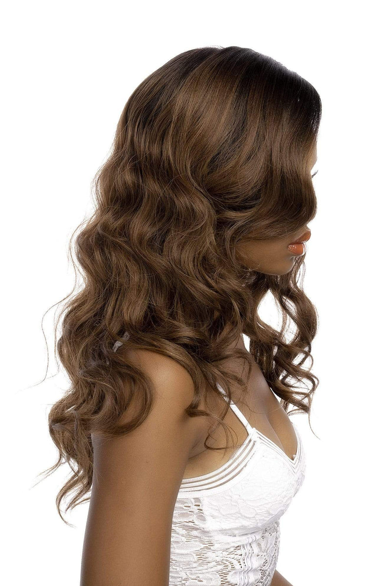 Ombre Curly 23inch Synthetic Hair Wig Brown/Black Ombre