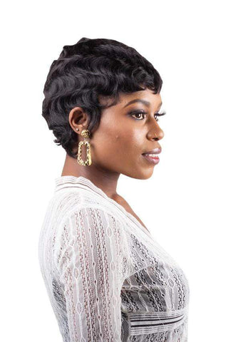 Peruvian hair Wig Pixie Cut Natural Black